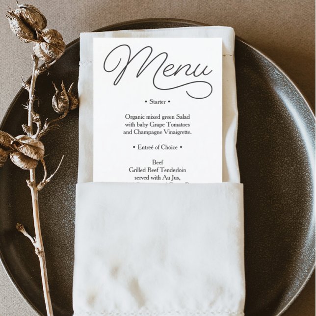 Meny bröllop - Möhippa Menu - Beloved (Skapare uppladdad)