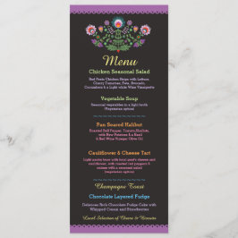 Meny Fiesta Fest Mexikansk Lila Bröllopsmottagning