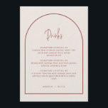 Meny för Arch Minimal Script Cream & Terracotta Dr<br><div class="desc">Du kan helt anpassa dig till kostym när du behöver >> färg, teckensnittet färg/stil och och tecknet färg kan ändras till kostym som du vill. © Gorjo Designs. Gade åt dig via Zazzle-plattformen. // Tittar för matchande artiklar? Annat papper från den uppsättning som finns tillgänglig i avsnittet "samlingar" i min...</div>