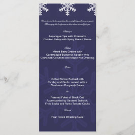 Meny för blåblått snöflingor Winter Wedding