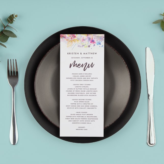 Meny för Blommigten Pastellfärgsområde (Skapare uppladdad)