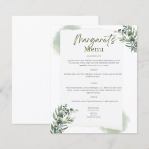 Meny för bröllop och födelsedagar