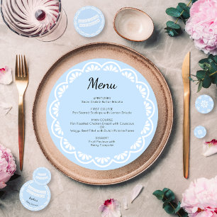 Meny för Cielito Lindo Blue Baby Shower Round Char