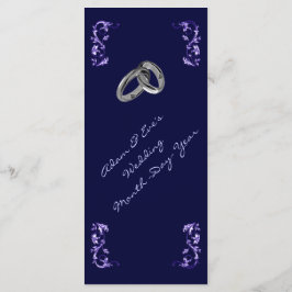 Meny för Classy och elegant Blue bröllop middag