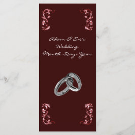 Meny för Classy och elegant Red bröllop middag