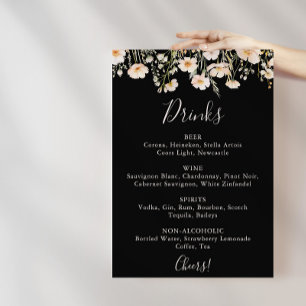 Meny för de klassiska Wildblomskontrakten Black Br Poster