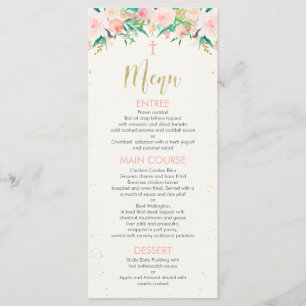 Meny för dopChristeningblommigt