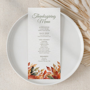 Meny för Fall Foliage Thanksgiving