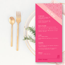 Meny för Geometric Ro Red Bröllop