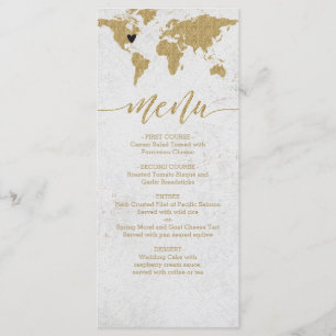 Meny för Global Foil World Map Destination Wedding