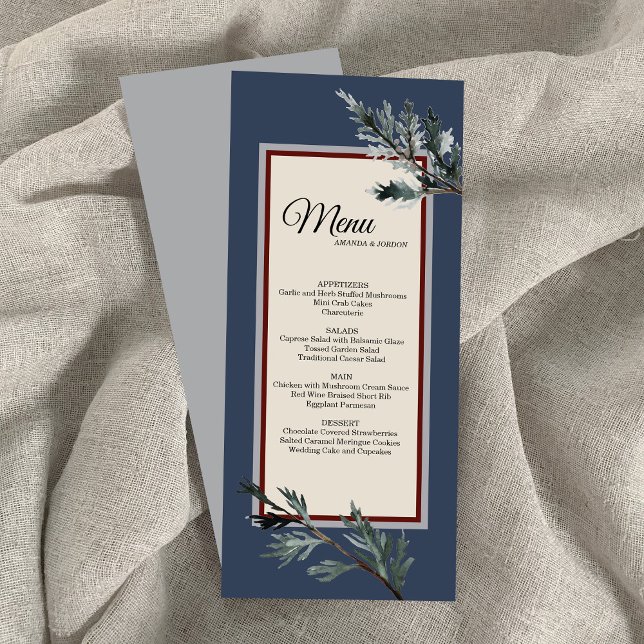 Meny för Gräs Blue Winter Wedding Menu (Skapare uppladdad)