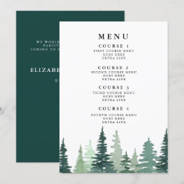 Meny för Gräs Watercolor Winter Wedding