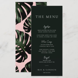 Meny för Grönt för tropisk grön måltavla för bröll