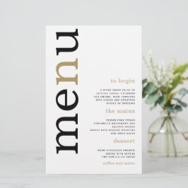 Meny för Guld-typografin i Bröllop i BUDGET Black