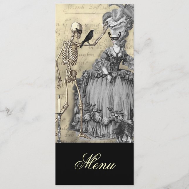 Meny för Halloween maskeradboll (Framsida)