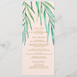 Meny för Modern Tropical Beach Wedding