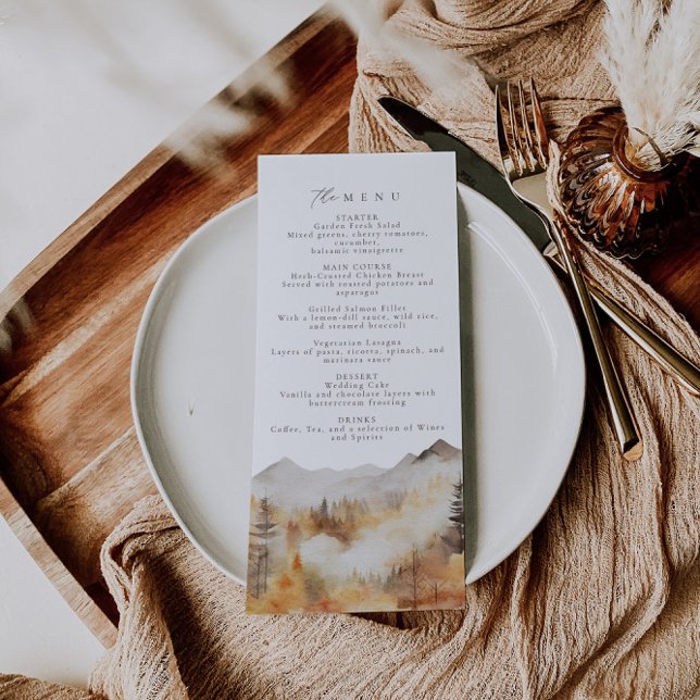 Meny för Mountain Fall Wedding Menu (Skapare uppladdad)