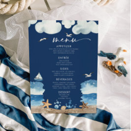 Meny för Nautica Navy Baby Shower Inbjudningar