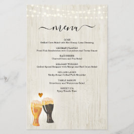 Meny för ölprovning