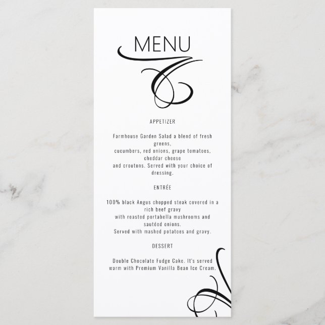 Meny för Restaurant Cafe Lounge (Framsida)