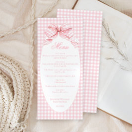 Meny för Rosa Bow Coquette Flicka Shower