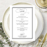 Meny för svart skript Elegant bröllop<br><div class="desc">Meny för svart skript Elegant bröllop</div>