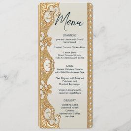 Meny för vitpärlor i guld