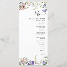 Meny för WildblommBaby Shower