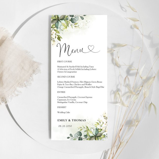 Meny Greenery Baby Shower (Skapare uppladdad)