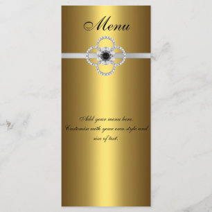Meny Kort Guld Svart Silver Diamant Smycke
