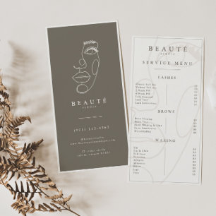 Meny med det moderna minimalistfället/Neutralten L