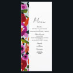 Meny med fet Färg Inky Watercolor Flowers<br><div class="desc">Matchande objekt i den här designen är tillgängliga.</div>