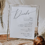 Meny med minutiös, minimalistisk Bröllop-skript Poster<br><div class="desc">Denna minimalistiska meny med bröllop-skript som poster är perfekt för din klassiska, enkla, svarta och vita, minimala, moderna boho bröllop. Utformningen har elegant, delikat och romantiskt handskrivet kalligrafibrev med formell shabby chic-typografi. Det kommer att se bra ut när som helst under bröllop-säsongen: vår, sommar, fall eller vinter! Produkten är redigerbar...</div>