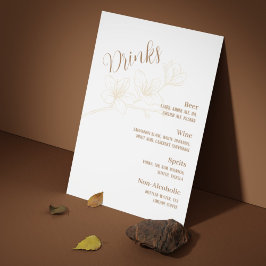 Meny med minutiös, minimalistisk Bröllop-skript Poster