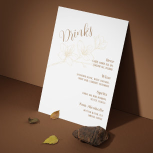 Meny med minutiös, minimalistisk Bröllop-skript Poster