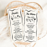 Meny med modern och visemisk Hand plockade-middag<br><div class="desc">Samlingen "Modern och Whimsical Hand plockade Bröllop" utstrålar en lekfull men elegant charm med sin frimodiga utformning. Den här svit ger en lätt och glatt bild av bröllop firande, som ger en snabb, handritad illustration av bröllop. Det visuella gräns-typsnittet och det moderna, avslappnaden-typsnittet gör att du får en personlig beröring...</div>