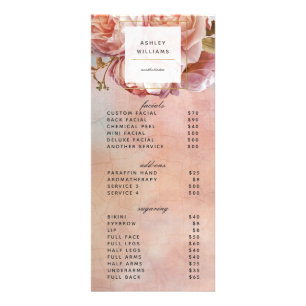 Meny med moderna botaniska Rosa ros Peony 3-tjänst