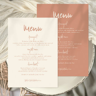 Meny med Rustic Dual Tone Reversible Bröllop Inbjudningar