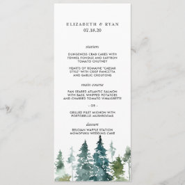 Meny med Rustig minimalistisk vattenfärg i Gräs Br