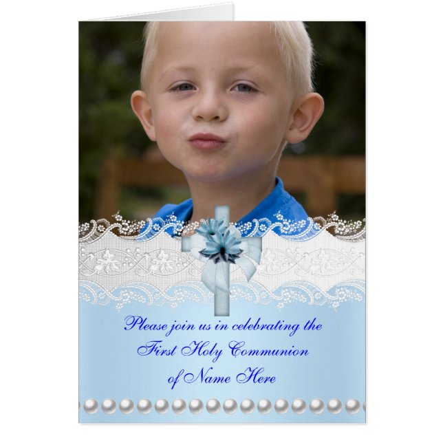 Meny Middagskort Första Kommunion 2 OBS Kort (Framsidan)