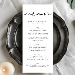 Meny Modern Black and White Bröllop<br><div class="desc">Den här designen är en del av en samling. Kontakta mig om du behöver hjälp med att hitta matchande design eller produkter. Den finns även i färg som alternativ</div>