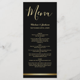 Meny Modern Black Guld Bröllop