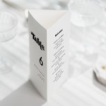 Meny och Bordsnummer för vintage Retro-skript - tr<br><div class="desc">Trifold bröllop meny & bordsnummer: allt i ett, vik bara det pappra lakan i tre för att få din stående meny. Välj en retroaktiv vintage för bröllop-skrivbordet. Klassiskt Bblack and white-tema, men ändå kommer trendiget att kostym alla dina behov. Du kan enkelt ändra färg eller bakgrunden genom att ändra anpassadet....</div>