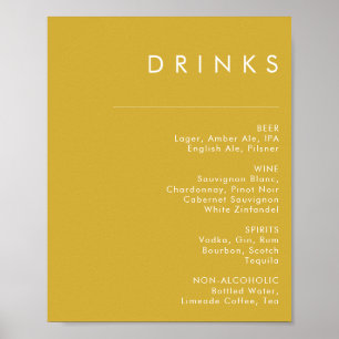 Meny Poster med den moderna minimalistiska Guld Br