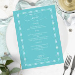 Meny Purist Blue Elegant bröllop<br><div class="desc">Meny Purist Blue Elegant bröllop</div>