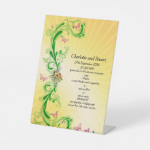 Meny scrollsar och fjärilar