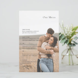 Meny snyggt, svart och vitt foto Modern Bröllop