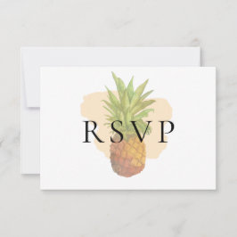 Menyalternativet Tropiskt ananas vattenfärg Bröllo OSA Kort