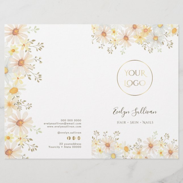 Menybroschyr för daisy (Framsida)