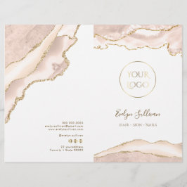 Menybroschyr för elfenbenstjänst för agate-tjänst